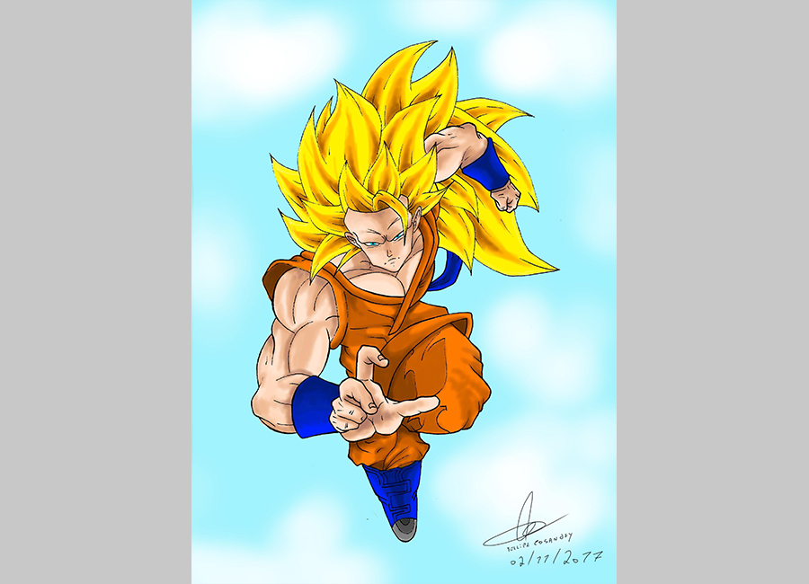 Goku Ssj, Desenho por Lucas Santos